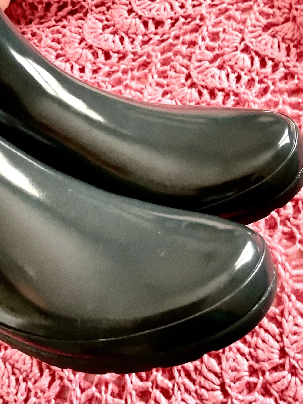 Hunter Glossy Charcoal Grey Chelsea Rain Booties
